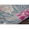 Homeroots 7 x 10 ft. Gray & Pink Tropical Flower Area Rug 385427 - alternate 3